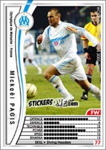 Sticker Mickael Pagis - Sega WCCF European Clubs 2005-2006 n. 112 - Panini