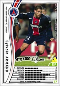 Sticker Sylvain Armand - Sega WCCF European Clubs 2005-2006 n. 114 - Panini