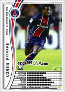 Cromo Bernard Mendy - Sega WCCF European Clubs 2005-2006 n. 115 - Panini