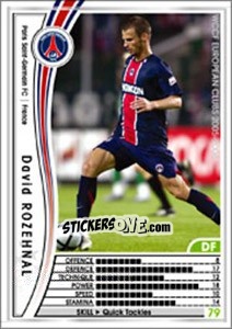 Sticker David Rozehnal - Sega WCCF European Clubs 2005-2006 - Panini