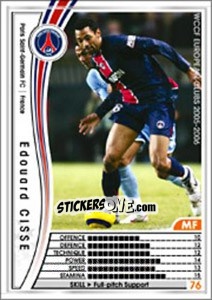 Sticker Edouard Cisse - Sega WCCF European Clubs 2005-2006 - Panini