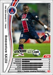 Sticker Bonaventure Kalou - Sega WCCF European Clubs 2005-2006 n. 125 - Panini