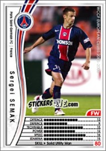 Sticker Sergei Semak - Sega WCCF European Clubs 2005-2006 n. 128 - Panini