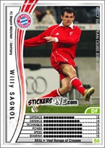 Cromo Willy Sagnol - Sega WCCF European Clubs 2005-2006 - Panini