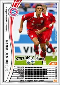 Sticker Martin Demichelis - Sega WCCF European Clubs 2005-2006 n. 136 - Panini