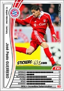 Sticker Jose Paolo Guerrero - Sega WCCF European Clubs 2005-2006 n. 141 - Panini