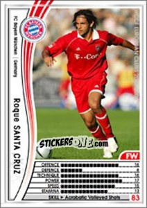 Sticker Roque Santa Cruz - Sega WCCF European Clubs 2005-2006 n. 144 - Panini