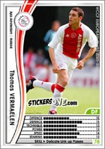 Sticker Thomas Vermaelen - Sega WCCF European Clubs 2005-2006 n. 150 - Panini