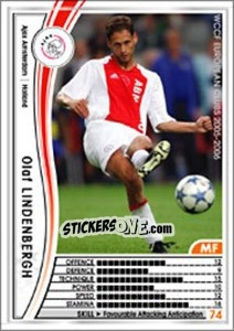 Sticker Olaf Lindenbergh - Sega WCCF European Clubs 2005-2006 n. 151 - Panini