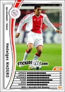 Sticker Hedwiges Maduro - Sega WCCF European Clubs 2005-2006 n. 152 - Panini