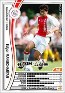 Sticker Edgar Manucharyan - Sega WCCF European Clubs 2005-2006 n. 153 - Panini