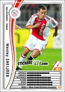 Sticker Wesley Sneijder - Sega WCCF European Clubs 2005-2006 n. 155 - Panini