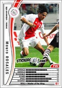 Sticker Mauro Rosales - Sega WCCF European Clubs 2005-2006 n. 159 - Panini