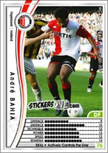 Sticker Andre Bahia - Sega WCCF European Clubs 2005-2006 n. 162 - Panini