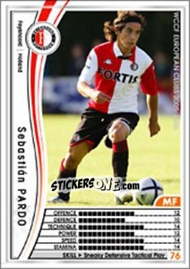 Sticker Sebastian Pardo - Sega WCCF European Clubs 2005-2006 n. 171 - Panini