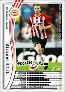 Sticker Michael Ball - Sega WCCF European Clubs 2005-2006 n. 179 - Panini