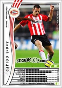 Sticker Andre Ooijer - Sega WCCF European Clubs 2005-2006 n. 181 - Panini