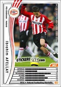 Sticker Ibrahim Afellay - Sega WCCF European Clubs 2005-2006 n. 183 - Panini