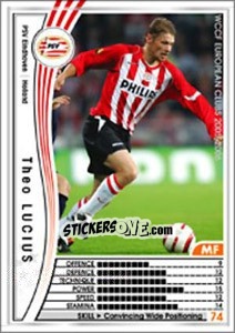 Sticker Theo Lucius - Sega WCCF European Clubs 2005-2006 n. 185 - Panini