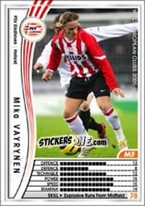 Sticker Mika Vayrynen - Sega WCCF European Clubs 2005-2006 n. 187 - Panini