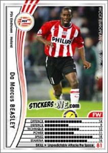 Sticker Damarcus Beasley - Sega WCCF European Clubs 2005-2006 n. 188 - Panini