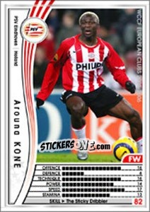 Sticker Arouna Kone - Sega WCCF European Clubs 2005-2006 n. 191 - Panini