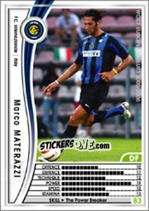 Sticker Marco Materazzi - Sega WCCF European Clubs 2005-2006 n. 196 - Panini