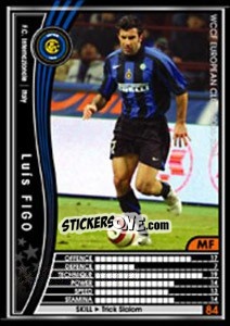 Sticker Luis Figo - Sega WCCF European Clubs 2005-2006 n. 200 - Panini