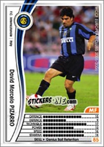 Sticker David Marcelo Pizarro - Sega WCCF European Clubs 2005-2006 n. 201 - Panini