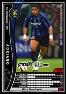 Sticker Adriano - Sega WCCF European Clubs 2005-2006 n. 205 - Panini
