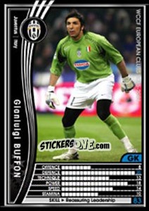 Sticker Gianluigi Buffon - Sega WCCF European Clubs 2005-2006 n. 209 - Panini
