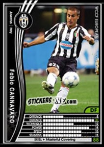 Sticker Fabio Cannavaro - Sega WCCF European Clubs 2005-2006 n. 210 - Panini