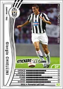Sticker Giorgio Chiellini - Sega WCCF European Clubs 2005-2006 n. 211 - Panini