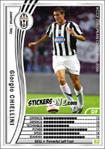 Sticker Giorgio Chiellini - Sega WCCF European Clubs 2005-2006 - Panini