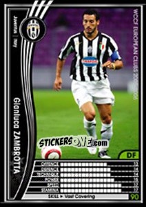 Sticker Gianluca Zambrotta - Sega WCCF European Clubs 2005-2006 n. 214 - Panini