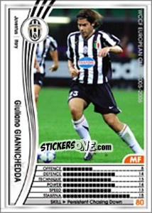 Sticker Giuliano Giannichedda - Sega WCCF European Clubs 2005-2006 n. 218 - Panini