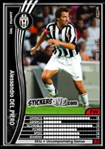 Sticker Alessandro Del Piero - Sega WCCF European Clubs 2005-2006 n. 221 - Panini
