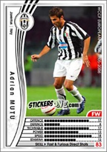 Sticker Adrian Mutu - Sega WCCF European Clubs 2005-2006 n. 223 - Panini