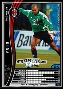 Sticker Dida - Sega WCCF European Clubs 2005-2006 n. 225 - Panini
