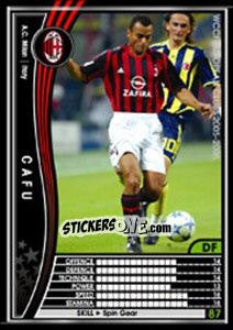 Figurina Cafu - Sega WCCF European Clubs 2005-2006 - Panini