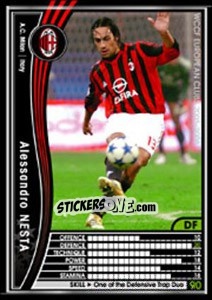 Sticker Alessandro Nesta - Sega WCCF European Clubs 2005-2006 n. 229 - Panini