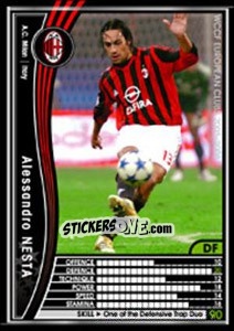 Figurina Alessandro Nesta - Sega WCCF European Clubs 2005-2006 - Panini