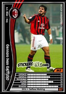 Sticker Gennaro Ivan Gattuso - Sega WCCF European Clubs 2005-2006 - Panini
