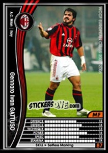 Sticker Gennaro Ivan Gattuso - Sega WCCF European Clubs 2005-2006 n. 232 - Panini