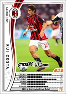Sticker Rui Costa - Sega WCCF European Clubs 2005-2006 n. 234 - Panini