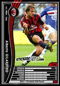 Sticker Alberto Gilardino - Sega WCCF European Clubs 2005-2006 n. 236 - Panini