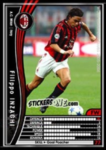 Sticker Filippo Inzaghi - Sega WCCF European Clubs 2005-2006 n. 237 - Panini