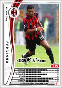 Sticker Serginho - Sega WCCF European Clubs 2005-2006 n. 240 - Panini