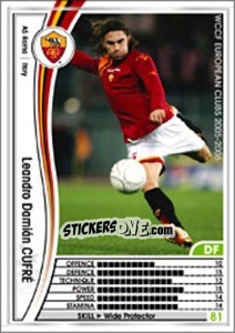 Sticker Leandro Damian Cufre - Sega WCCF European Clubs 2005-2006 - Panini