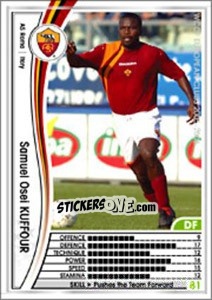 Cromo Samuel Osei Kuffour - Sega WCCF European Clubs 2005-2006 - Panini